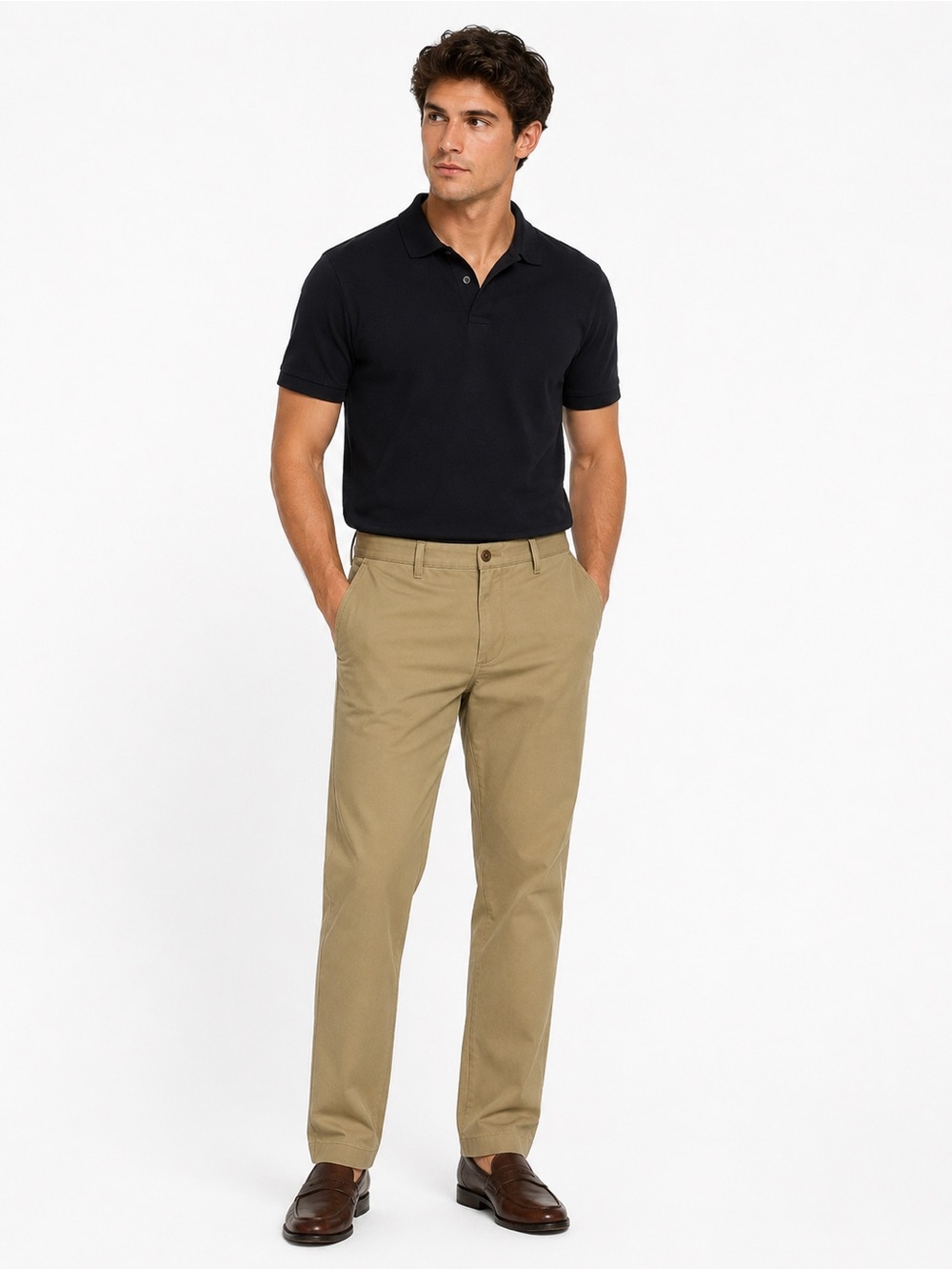 Classic Men's Khaki Straight-Leg Pants - 0595